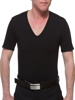 Underworks FTM Black Cotton Concealer V-neck Girdle T-shirt