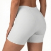 Right side view of women's Underworks vulvar varicosity support brief featuring targeted groin compression and boyleg design for comfort and swelling reduction, white variant